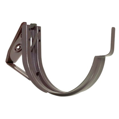 Adjustable Fascia Mount Gutter Hangers for Dark Bronze Half-Round Gutters - 5"