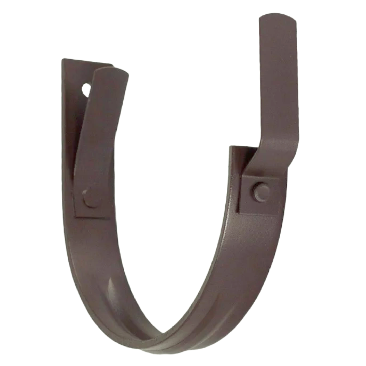 Heavy Duty Fascia Mount Gutter Hangers for Painted Half-Round Gutters - 7.6" - Dark Bronze