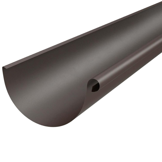 Half-Round Gutters for Painted Steel by Zambelli - 5" x 10'0" - Dark Bronze