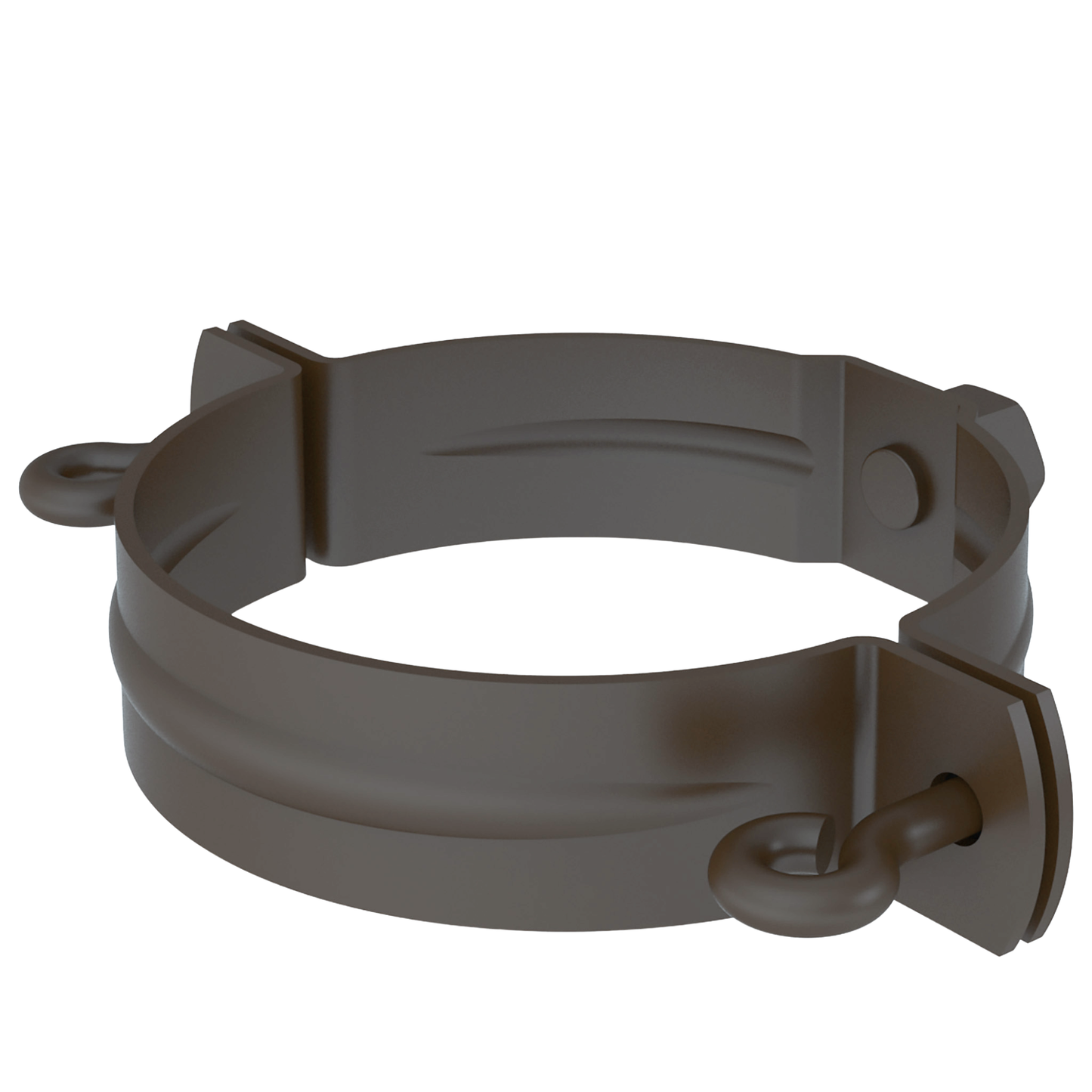 Downspout Brackets for Painted Half-Round Gutters – 3” - Dark Bronze