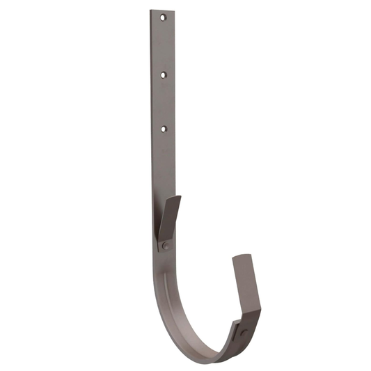 Heavy Duty Roof Mount Gutter Hangers for Painted Half-Round Gutters - 5" - Dark Bronze