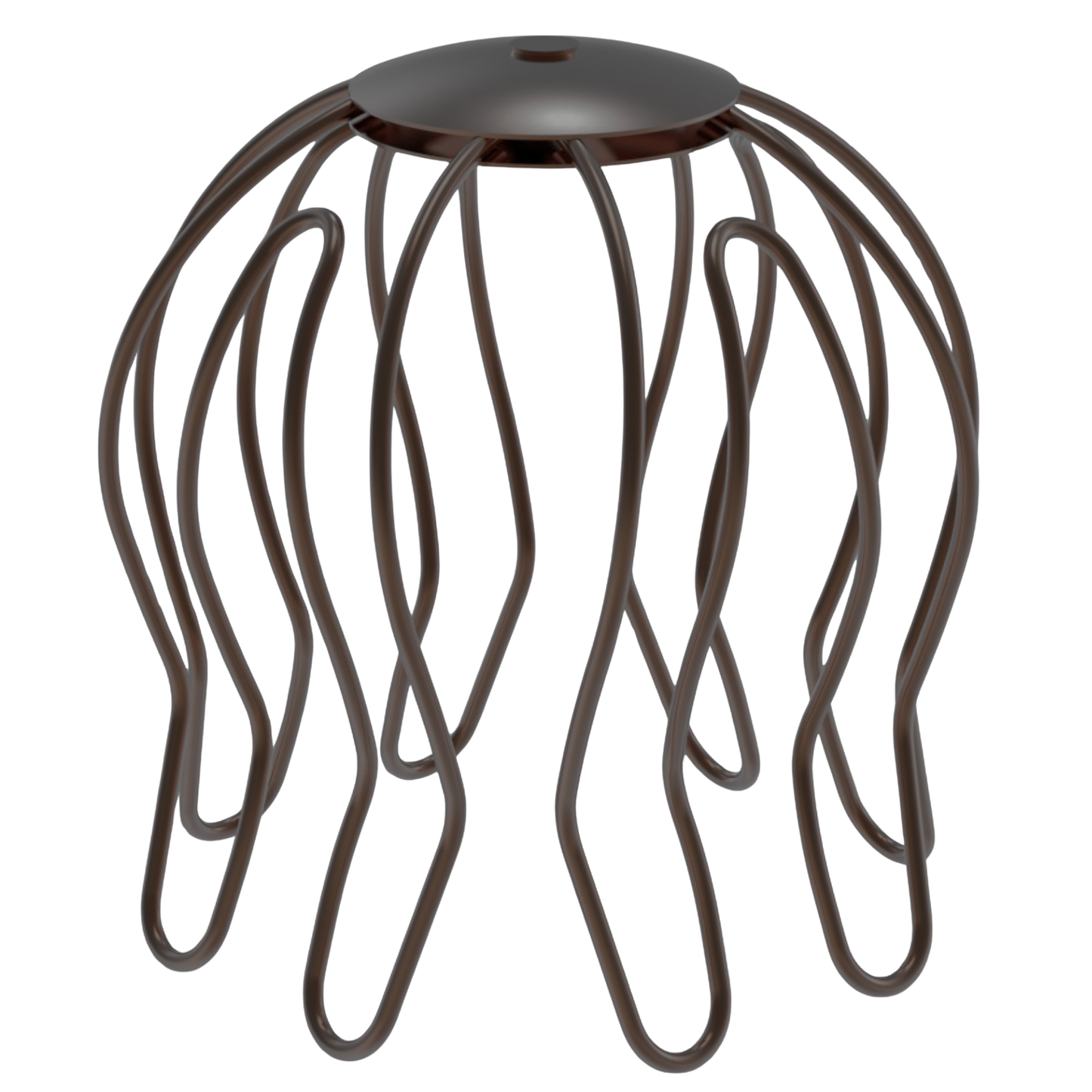 Wire Downspout Strainers for Painted Half-Round Gutters - 4” - Dark Bronze