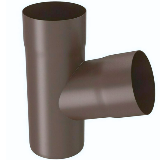 Downspout Y-Connectors for Painted Half-Round Gutters - 4” - Dark Bronze
