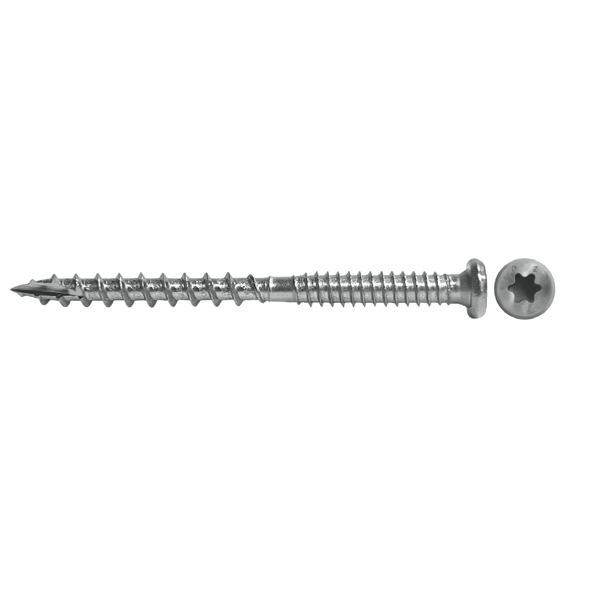 Daggerz #10 x 2-1/2" Composite Deck Screw - Star Button Head, Dual Thread, 305 Stainless Steel (2,000 Pack)