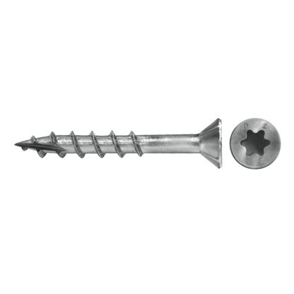Daggerz #9 x 2-1/2" Exterior Wood Screw - Star Flat Head, 305 Stainless Steel (2,000 Pack)
