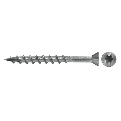 Daggerz #8 x 3" Exterior Wood Screw - Star Trim Head, 305 Stainless Steel (2,000 Pack)