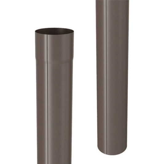 Round Downspouts for Painted Half-Round Gutters - 3" x 10' - Dark Bronze