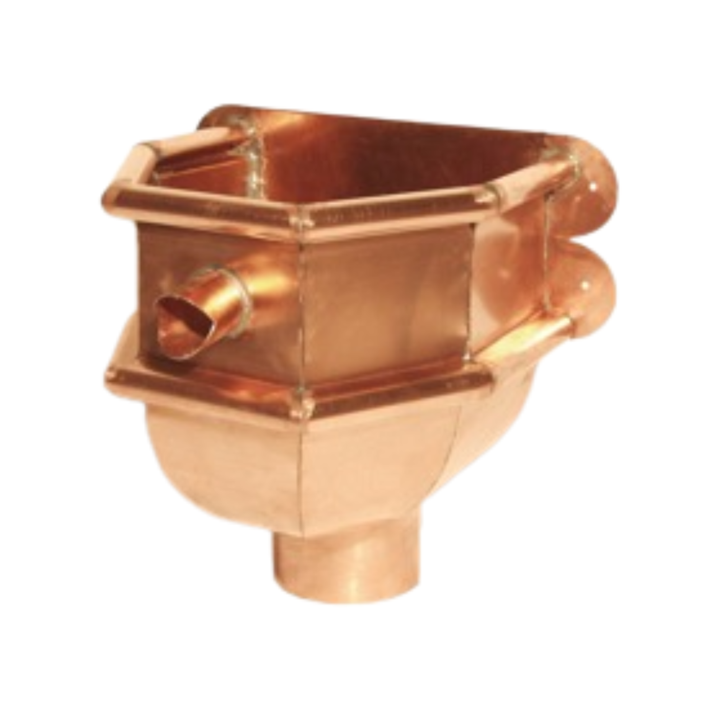 LeaderHeads for Copper Half-Round Gutters