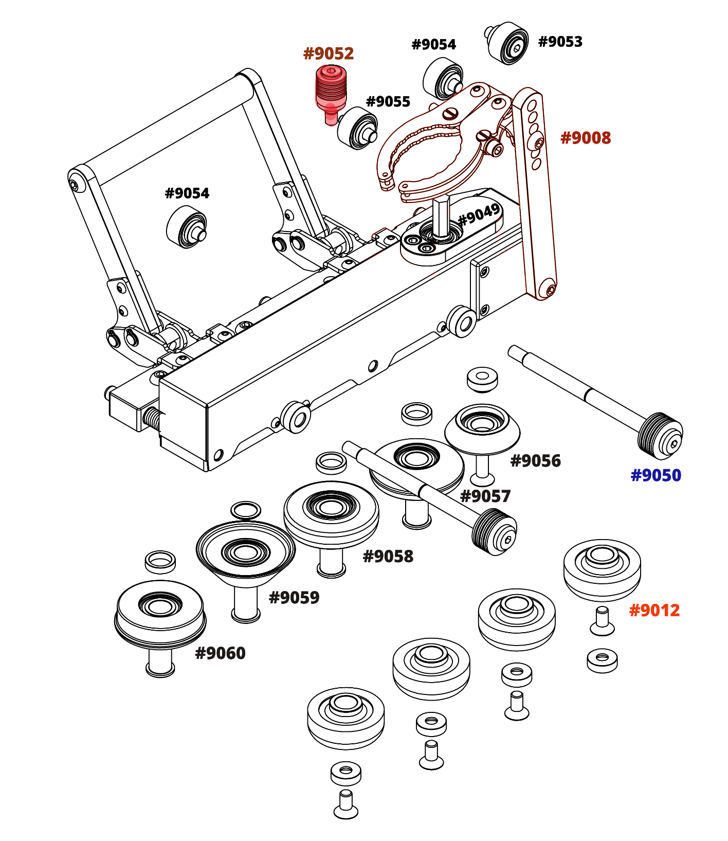 9052 Automatic Adjustment Screw for Double Falz Seamer