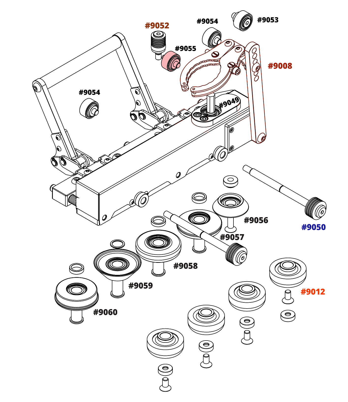 Support Bearing Kits for Double Falz Seamer