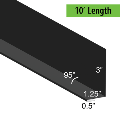95° Hemmed Angle Flashing - 0.040 Aluminum
