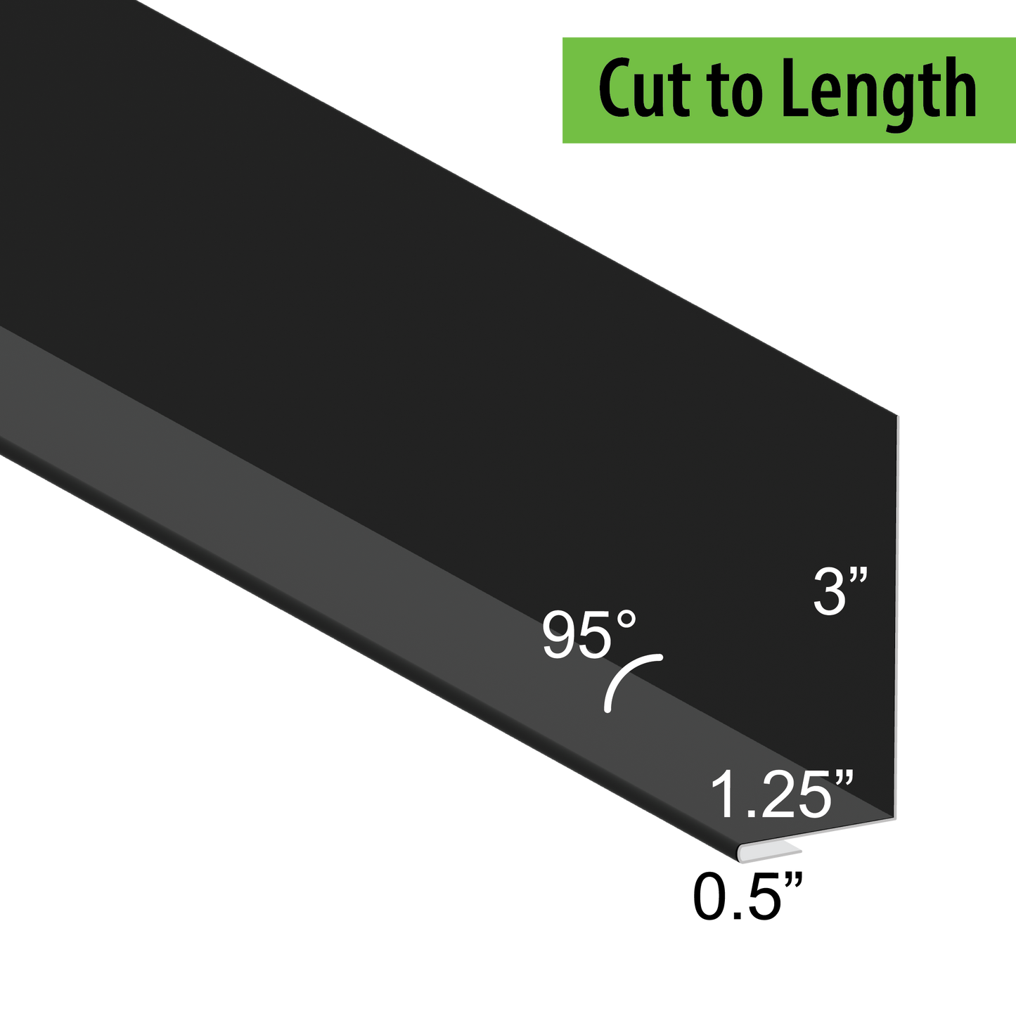 95° Hemmed Angle Flashing - 0.040 Aluminum