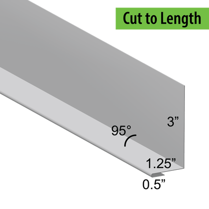 95° Hemmed Angle Flashing - 0.040 Aluminum