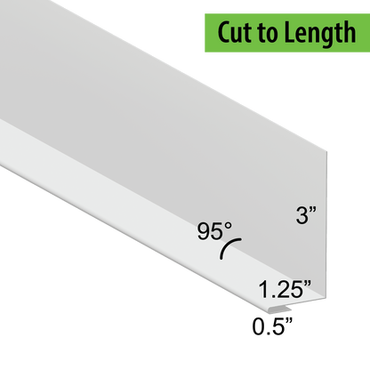 95° Hemmed Angle Flashing - 0.040 Aluminum