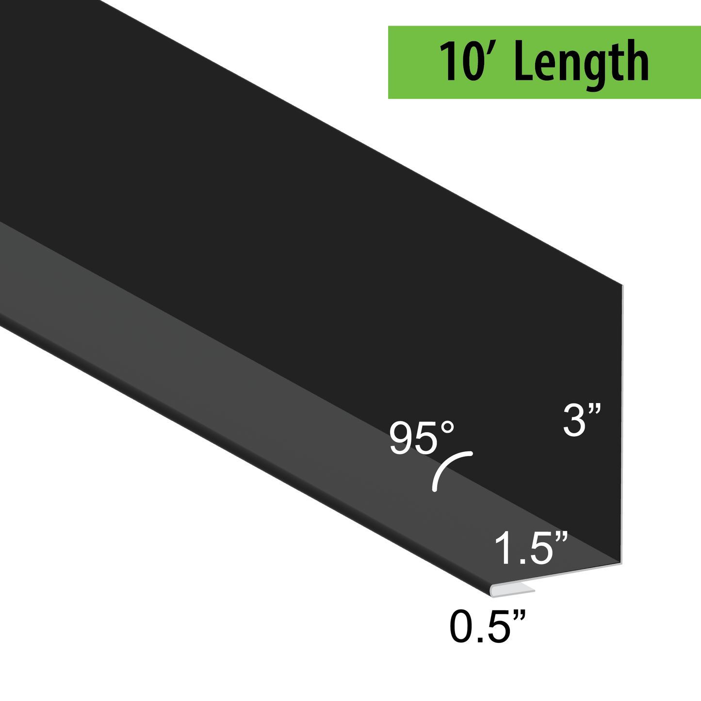 95° Hemmed Angle Flashing - 0.040 Aluminum