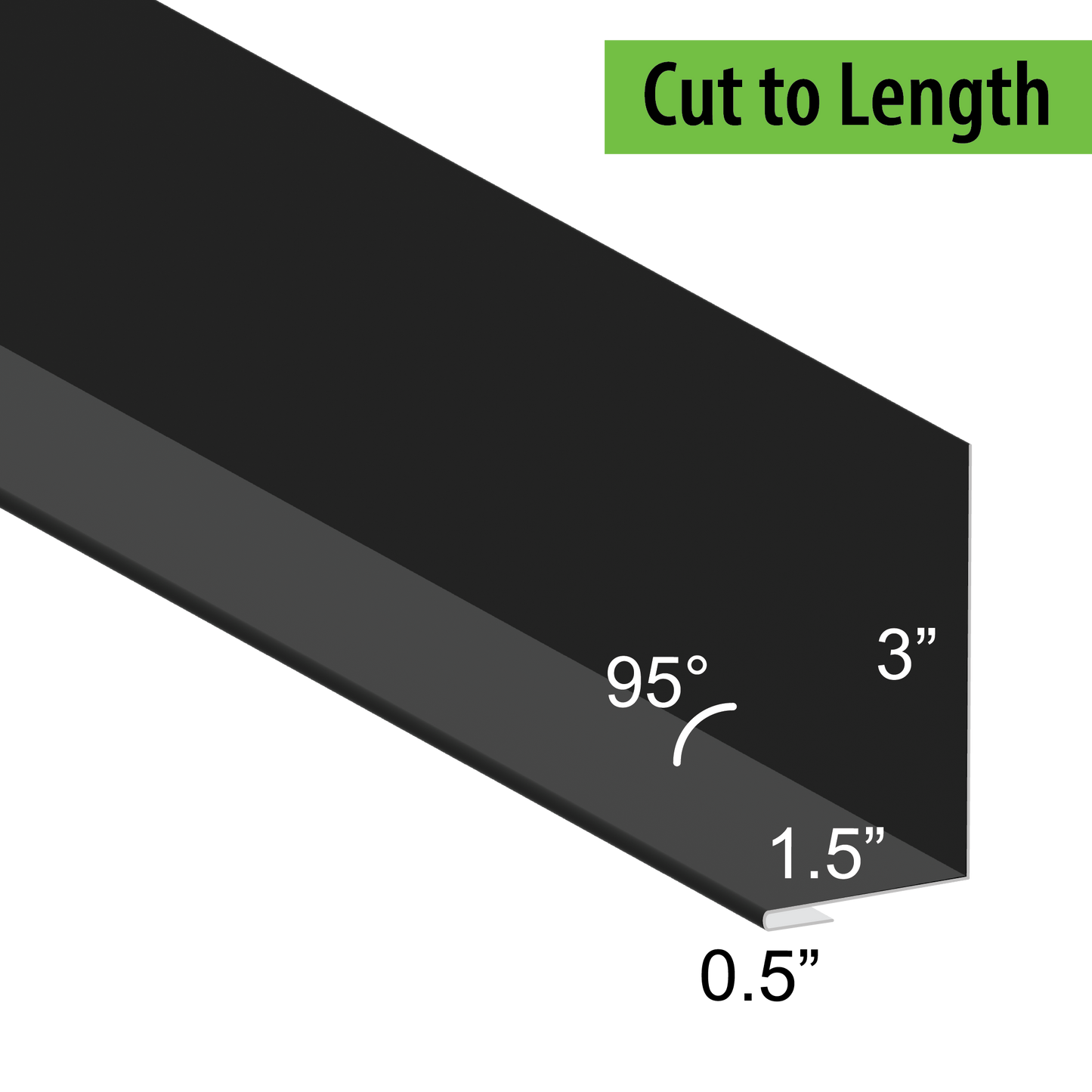 95° Hemmed Angle Flashing - 0.040 Aluminum