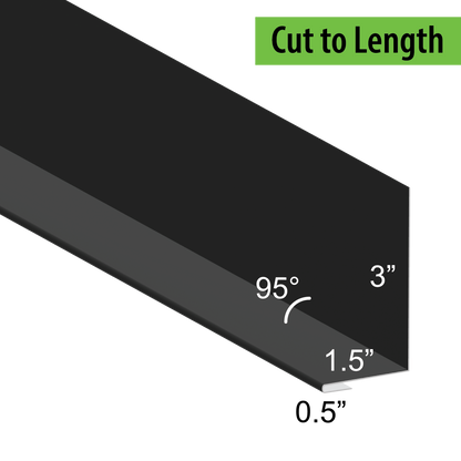 95° Hemmed Angle Flashing - 0.040 Aluminum