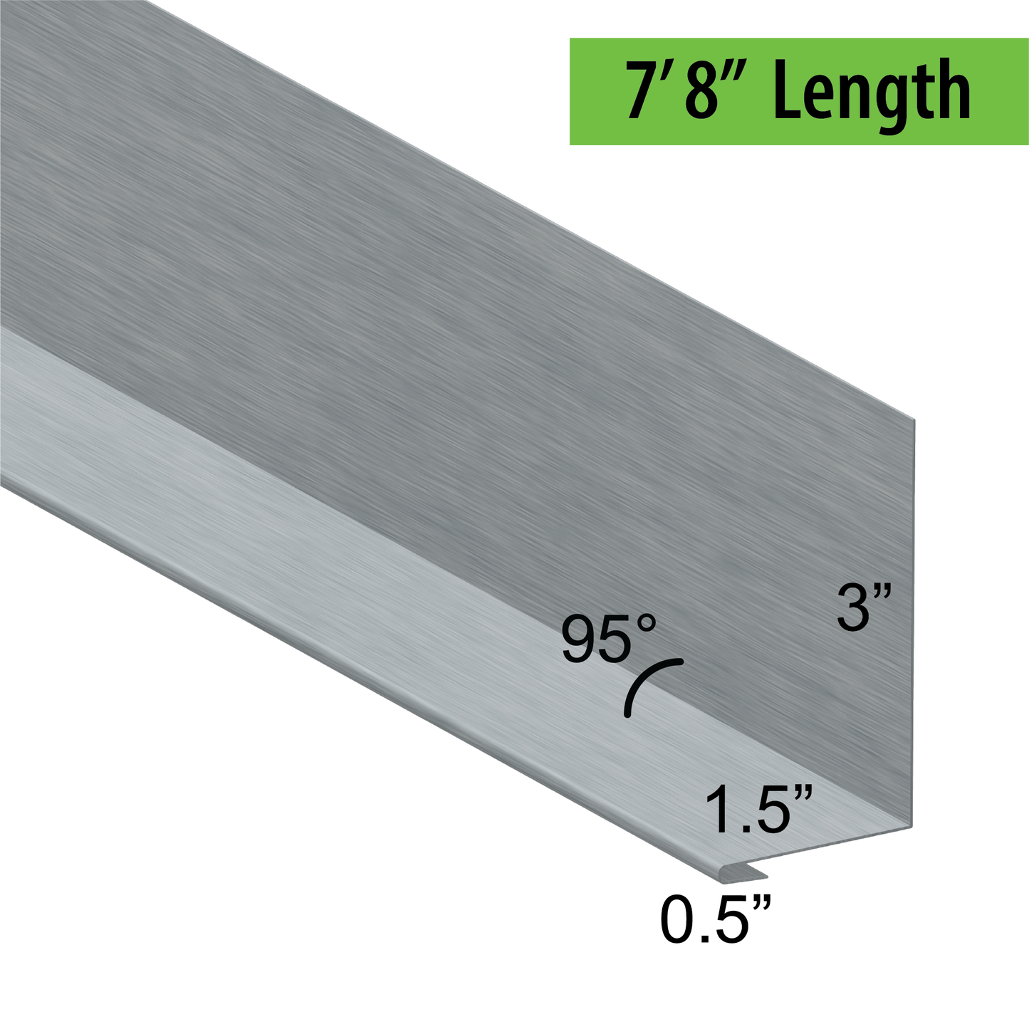 95° Hemmed Angle Flashing - 0.040 Aluminum