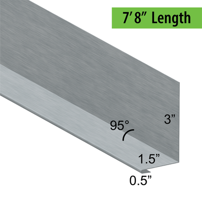 95° Hemmed Angle Flashing - 0.040 Aluminum