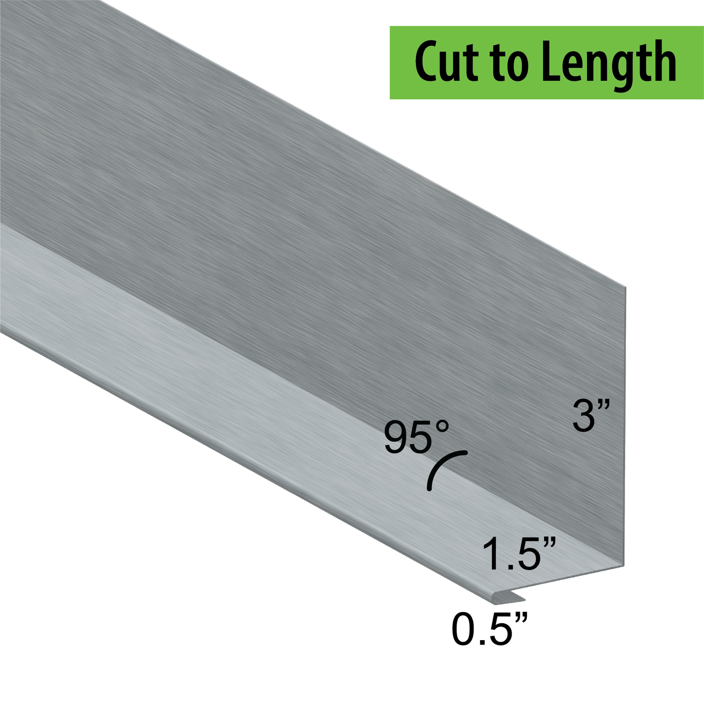 95° Hemmed Angle Flashing - 0.040 Aluminum