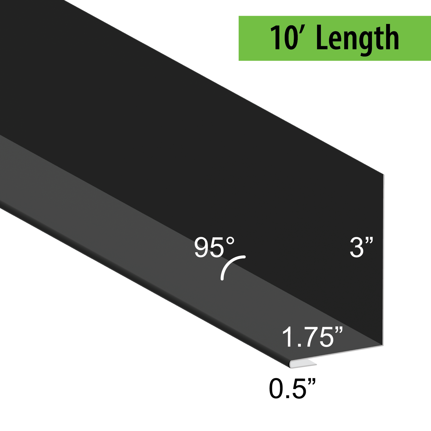 95° Hemmed Angle Flashing - 0.040 Aluminum