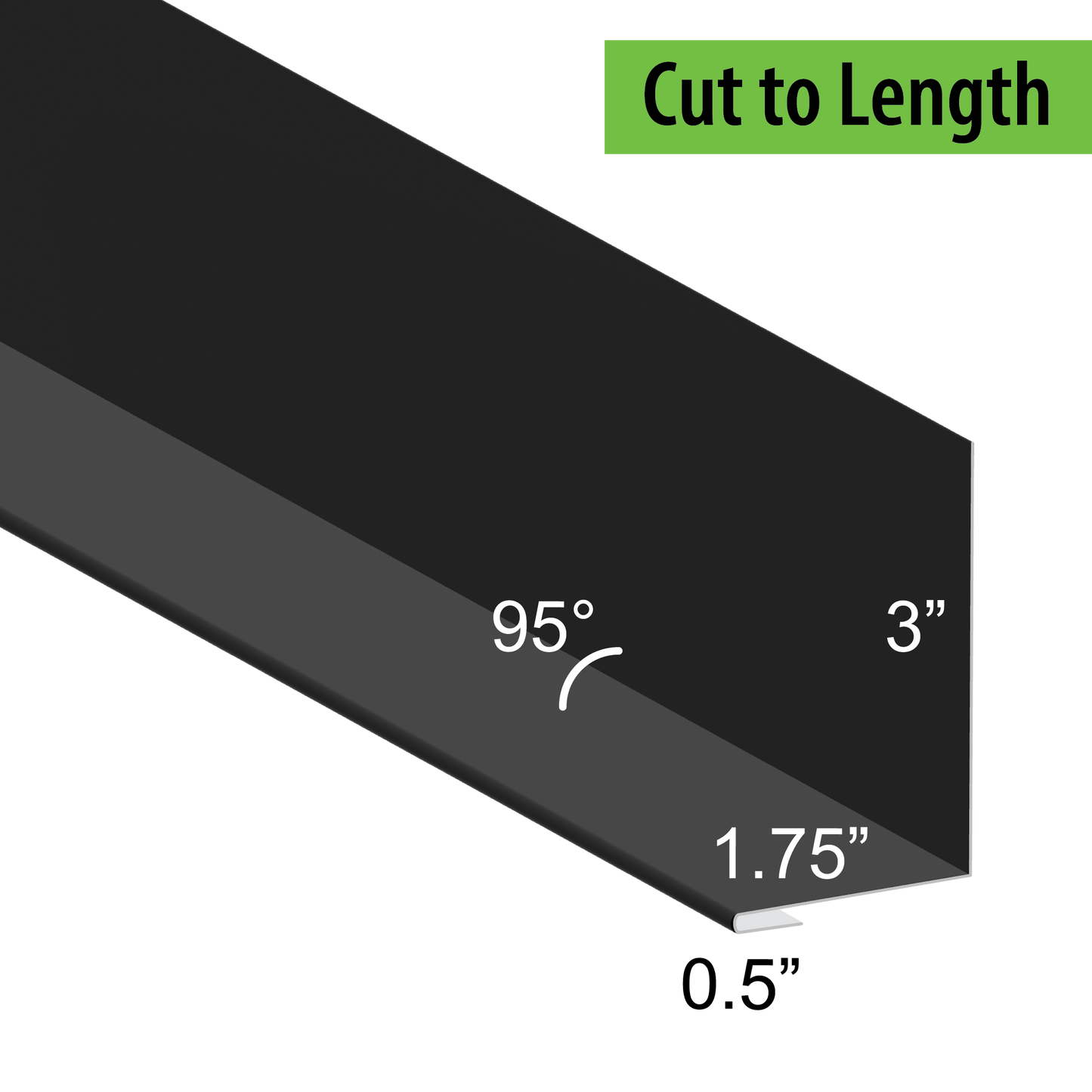 95° Hemmed Angle Flashing - 0.040 Aluminum