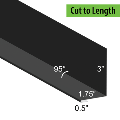 95° Hemmed Angle Flashing - 0.040 Aluminum