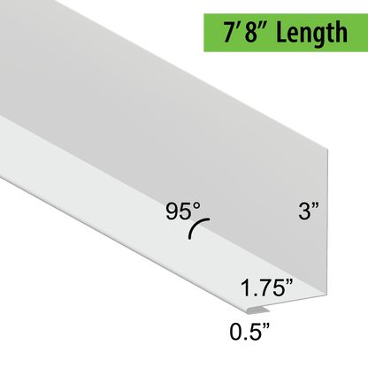 95° Hemmed Angle Flashing - 0.040 Aluminum