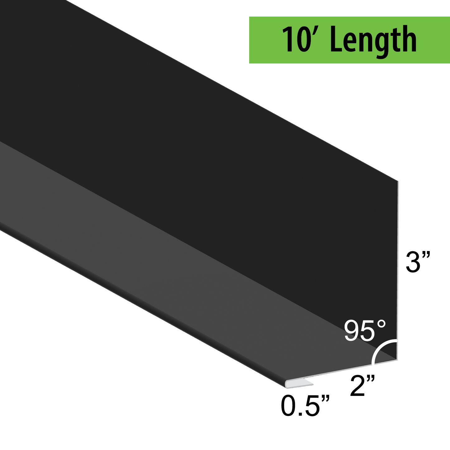 95° Hemmed Angle Flashing - 0.040 Aluminum