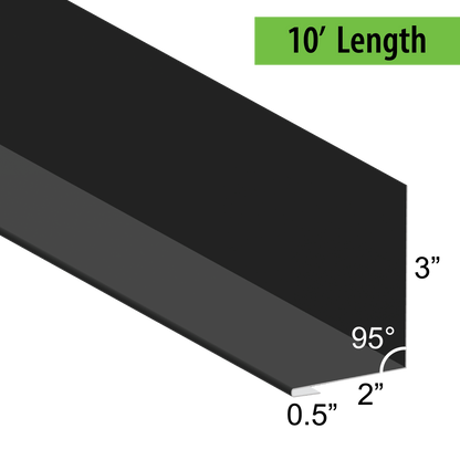 95° Hemmed Angle Flashing - 0.040 Aluminum