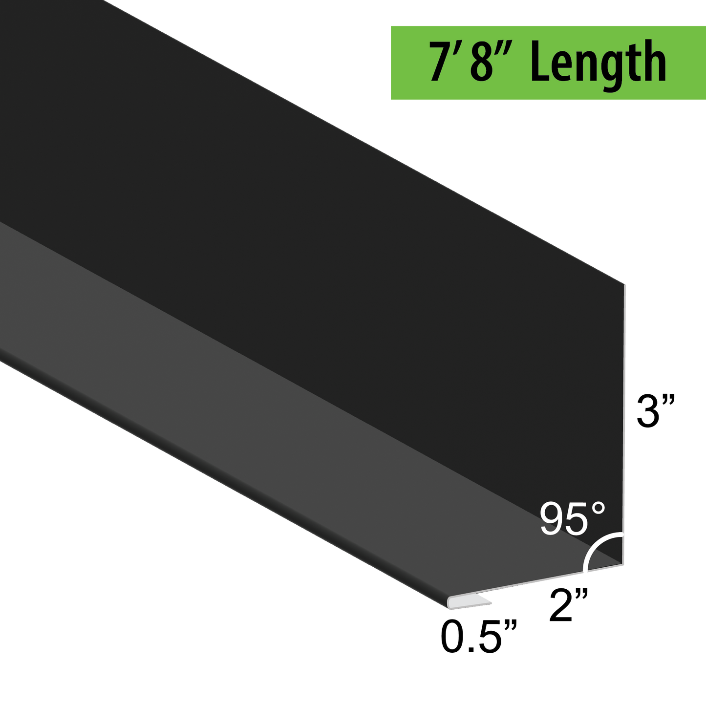 95° Hemmed Angle Flashing - 0.040 Aluminum