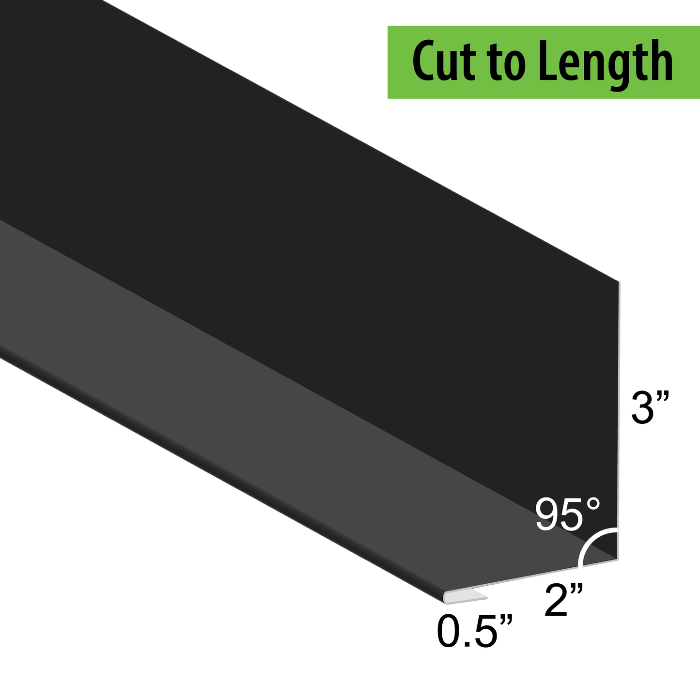 95° Hemmed Angle Flashing - 0.040 Aluminum