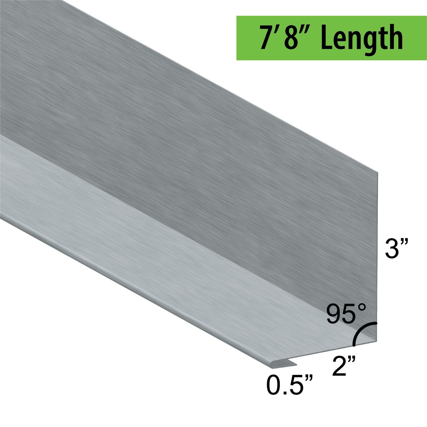 95° Hemmed Angle Flashing - 0.040 Aluminum