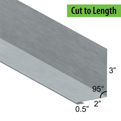 95° Hemmed Angle Flashing - 0.040 Aluminum