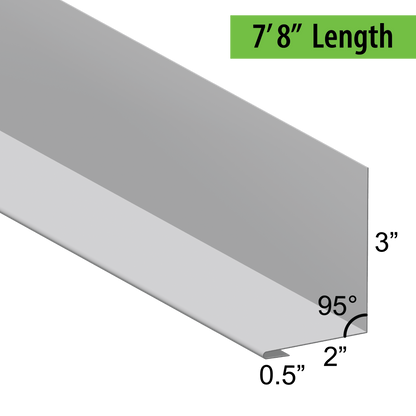 95° Hemmed Angle Flashing - 0.040 Aluminum