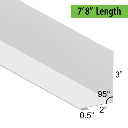 95° Hemmed Angle Flashing - 0.040 Aluminum