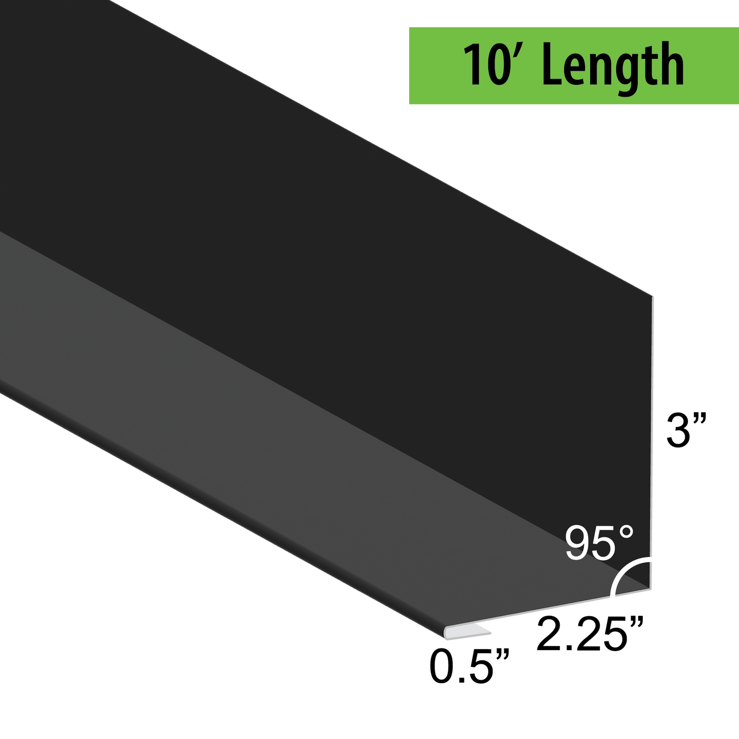 95° Hemmed Angle Flashing - 0.040 Aluminum