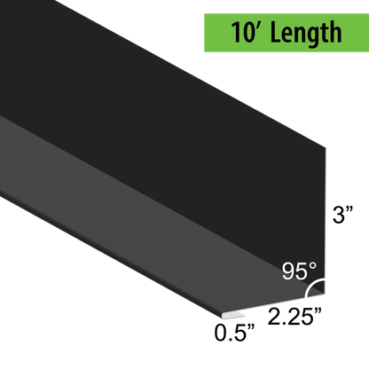 95° Hemmed Angle Flashing - 0.040 Aluminum