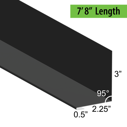95° Hemmed Angle Flashing - 0.040 Aluminum