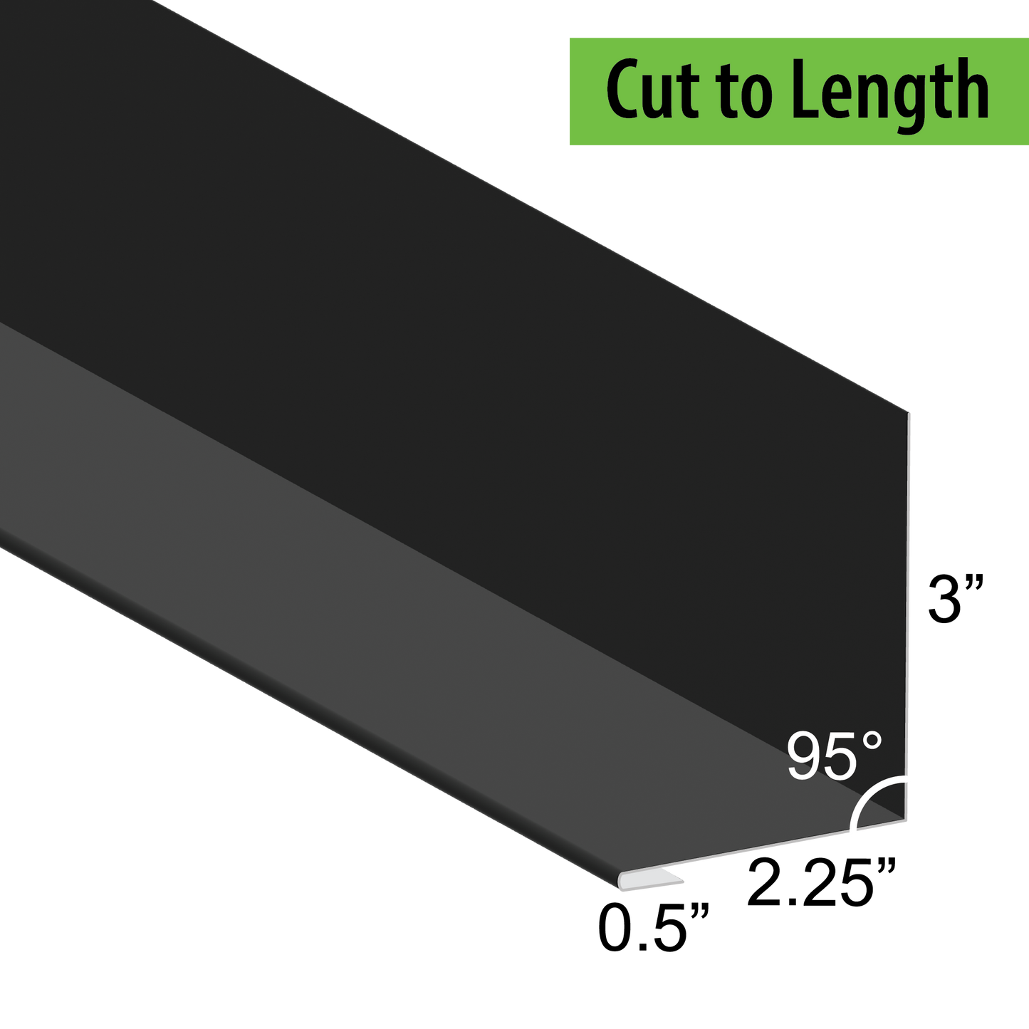 95° Hemmed Angle Flashing - 0.040 Aluminum