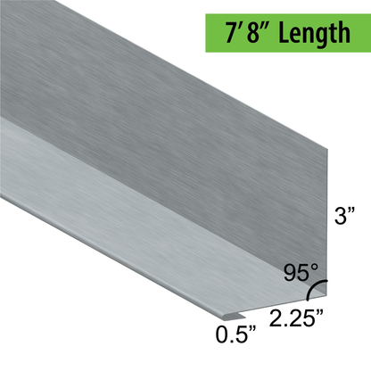 95° Hemmed Angle Flashing - 0.040 Aluminum