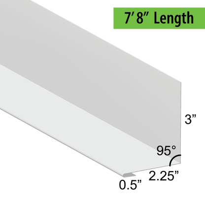 95° Hemmed Angle Flashing - 0.040 Aluminum