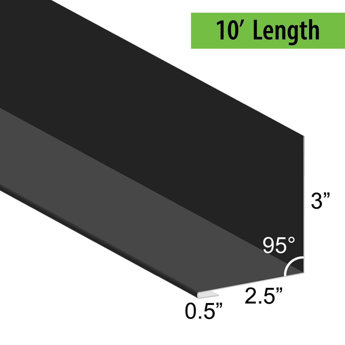 95° Hemmed Angle Flashing - 0.040 Aluminum