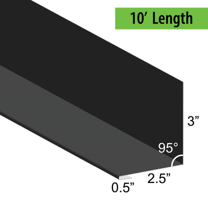 95° Hemmed Angle Flashing - 0.040 Aluminum