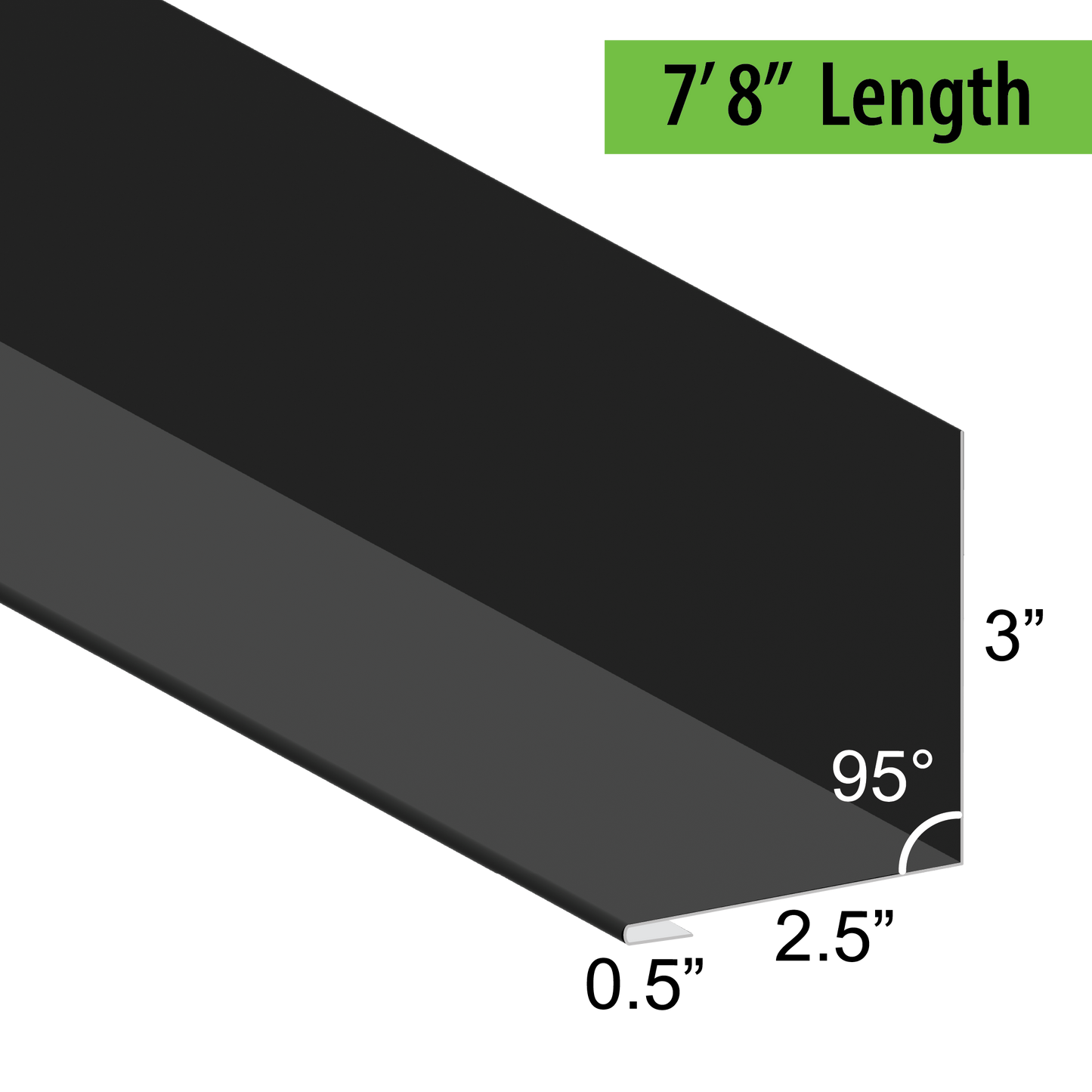 95° Hemmed Angle Flashing - 0.040 Aluminum