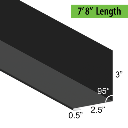 95° Hemmed Angle Flashing - 0.040 Aluminum