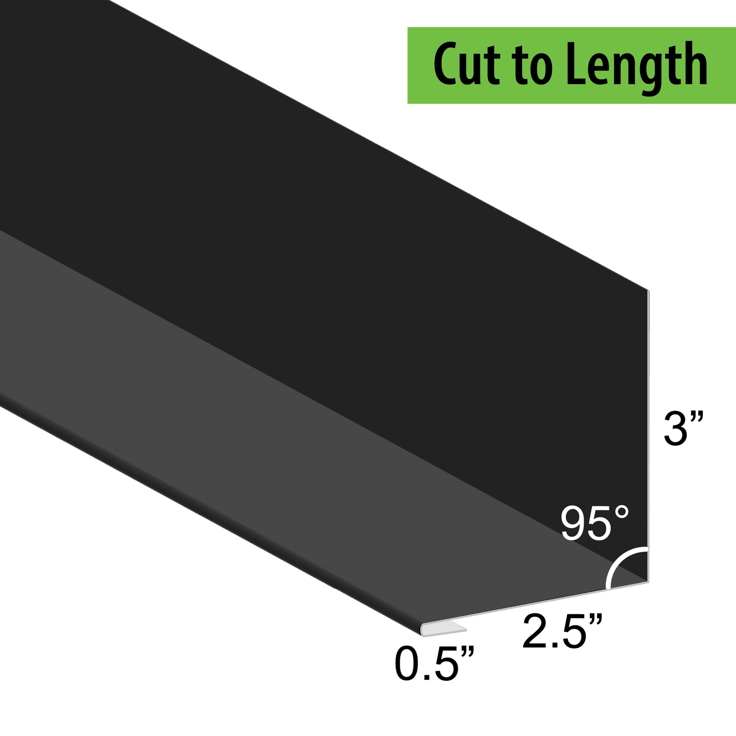 95° Hemmed Angle Flashing - 0.040 Aluminum