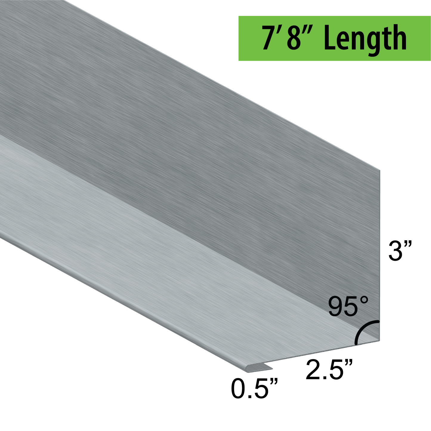 95° Hemmed Angle Flashing - 0.040 Aluminum