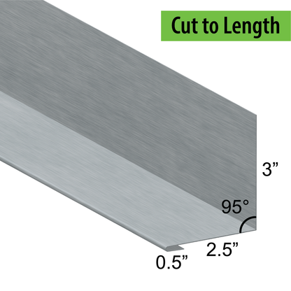 95° Hemmed Angle Flashing - 0.040 Aluminum