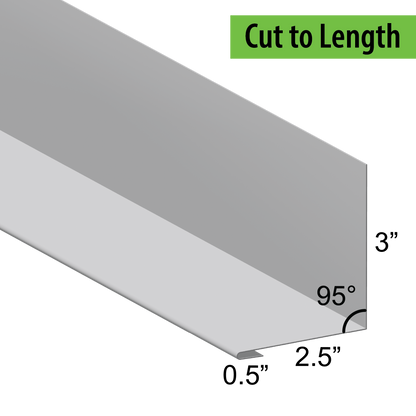 95° Hemmed Angle Flashing - 0.040 Aluminum